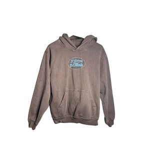 Bad Bunny El Ultimo Tour Del Mundo Hoodie Brown 2022 Merch Size Large